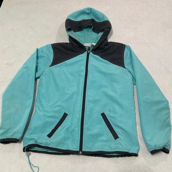 Kim Rogers jacket womens size medium teal with black trim & Pockets and hood - Picture 2 of 7